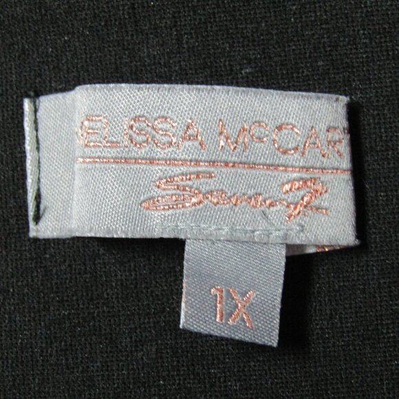 Melissa McCarthy Seven 7 Black Skirt Plus Size 1X Coated Raw Hem Side Zip Womens - Picture 6 of 9